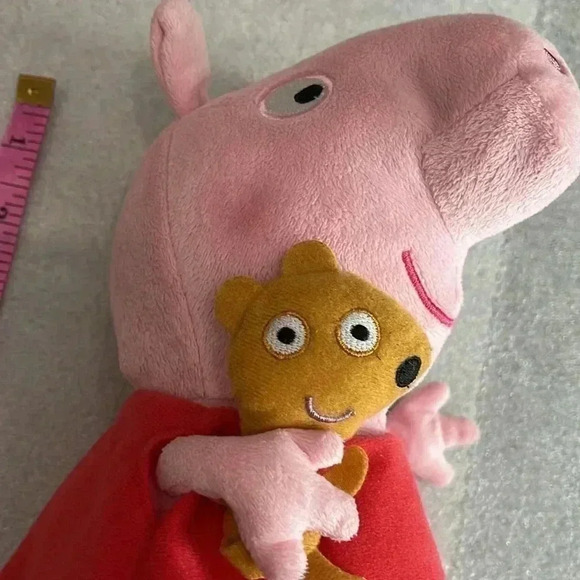 FREE  TY Beanie Peppa Piggy with Bear Plush Doll for Kids - Picture 3 of 8